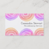 Wasserfarbenblasen Reinigung von Zuhause Visitenkarte (Vorderseite)