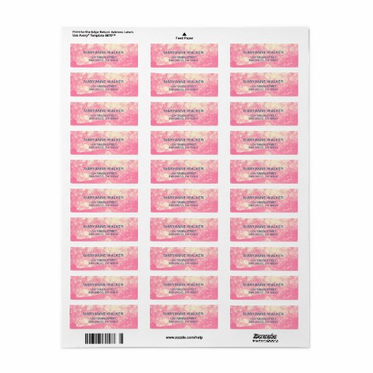 Wasserfarbenblasen | Rücksendeadresse (Vorne)