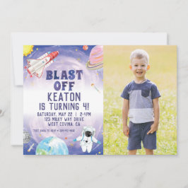 Wasserfarbenblast vom Weltraum - Einladung zum Geb