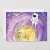 Wasserfarbenblast vom Weltraum - Einladung zum Geb (Rückseite)