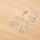 Wasserfarbenblätterbogen Erste Kommune Acryleinladungen (Ablage )