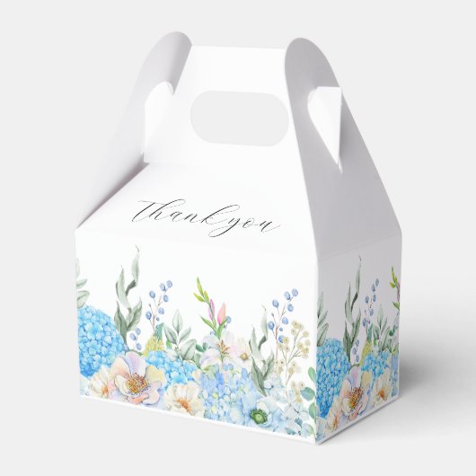 Wasserfarbenblau-Hydrangea Geschenkschachtel (Rückseite)