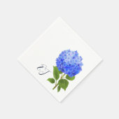 Wasserfarbenblau-Hydrangea Serviette (Ecke)