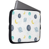 Wasserfarbenblau-Planet-Muster Laptopschutzhülle (Vorne Rechts)