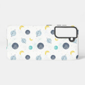 Wasserfarbenblau-Planet-Muster Samsung Galaxy Hülle (Rückseite (Horizontal))