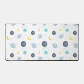 Wasserfarbenblau-Planet-Muster Schreibtischunterlage (Vorderseite)