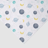 Wasserfarbenblau-Planet-Muster Seidenpapier (Ausschnitt)