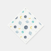 Wasserfarbenblau-Planet-Muster Serviette (Ecke)