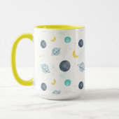 Wasserfarbenblau-Planet-Muster Tasse (Links)