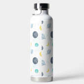 Wasserfarbenblau-Planet-Muster Trinkflasche (Rechts)