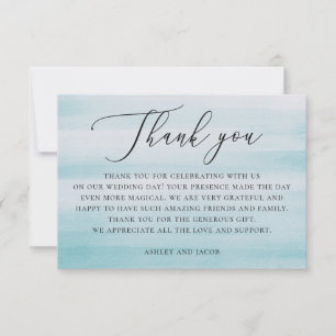 Wasserfarbenblau Wasserkochende sanfte, weiche Hoc Dankeskarte