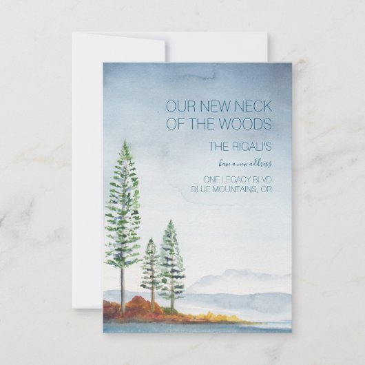 Wasserfarbenblaue Berge - Ankündigung (Vorderseite)