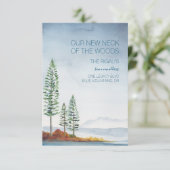 Wasserfarbenblaue Berge - Ankündigung (Stehend Vorderseite)