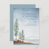 Wasserfarbenblaue Berge - Ankündigung (Vorne/Hinten)