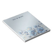 Wasserfarbenblaue Blumen Notepad Notizblock (angewinkelt)