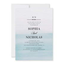 Wasserfarbenblaue, elegante nautische Begegnungsfe