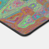 Wasserfarbenblaue Groovy Abstrakte hintere Atomwav Schreibtischunterlage (Ecke)