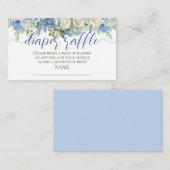 Wasserfarbenblaue Hydrangea-Blume Windelwindeln Begleitkarte (Vorne/Hinten)