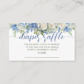 Wasserfarbenblaue Hydrangea-Blume Windelwindeln Begleitkarte (Vorderseite)