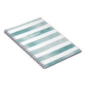 Wasserfarbenblaue Wasserstreifen. Abstrakte Linien Notizblock (Rechte Seite)