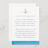 Wasserfarbenblaue, weiße Einsteckkarte Begleitkarte (Vorne/Hinten)