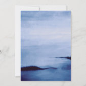 Wasserfarbenblauer Ankerhochzeit Einladung (Rückseite)