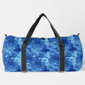 Wasserfarbenblauer Blumenzack Duffle Beutel Bag (Rückseite)