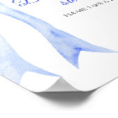 Wasserfarbenblauer Bogen - Säuglinge sind süßes Po Poster (Ecke)