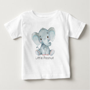 Wasserfarbenblauer Elefant  Baby T-shirt