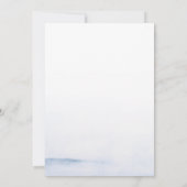 Wasserfarbenblauer Hochzeitsempfang im nautischen Einladung (Rückseite)