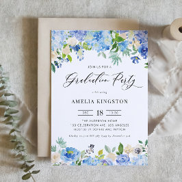 Wasserfarbenblauer Hydrangea Bläserstufung Einladung