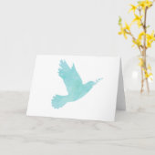 Wasserfarbenblauer Taube Karte (Gelbe Blume)