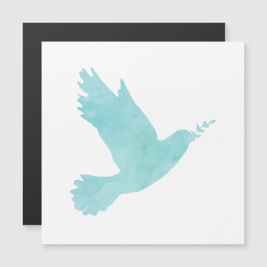 Wasserfarbenblauer Taube Magnetkarte (Vorne/Hinten)