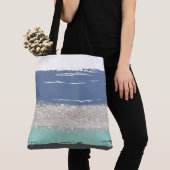 Wasserfarbenblauer Totbeutel Tasche (Von Nahem)