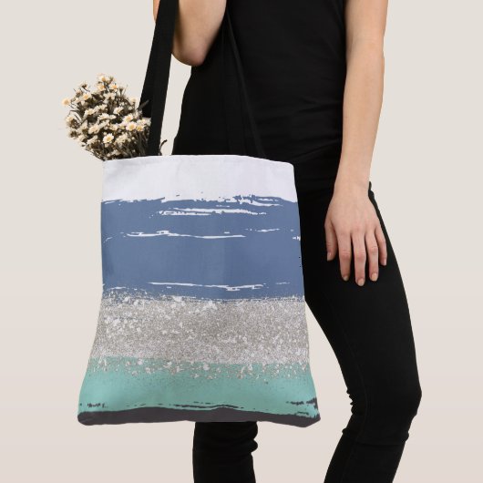 Wasserfarbenblauer Totbeutel Tasche (Von Nahem)