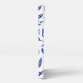 Wasserfarbenblaues Blumenmuster. Blume der Marine iPhone Hülle (Rechte Seite)