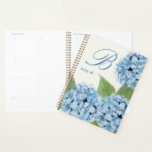 Wasserfarbenblaues Hydrangea mit Initial Planer (Anzeige)