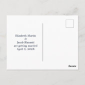 Wasserfarbenblaues Hydrangea Save the Date Postkarte (Rückseite)