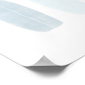 Wasserfarbenblaues Surfbrett-Poster Poster (Ecke)