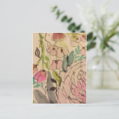 Wasserfarbenblüte 2 postkarte (Stehend Vorderseite)