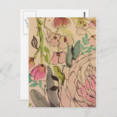 Wasserfarbenblüte 2 postkarte (Vorne/Hinten)