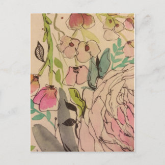 Wasserfarbenblüte 2 postkarte