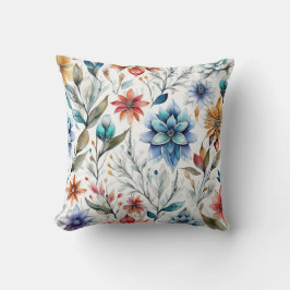 Wasserfarbenblüten Kissen