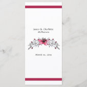 Wasserfarbenblüten Menükarte (Rückseite)