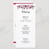 Wasserfarbenblüten Menükarte (Vorne/Hinten)
