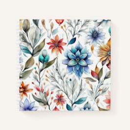Wasserfarbenblüten Notizblock