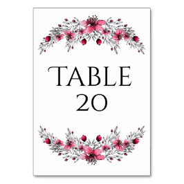 Wasserfarbenblüten Tischnummer