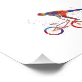 Wasserfarbenbmx-Radrennen Fotodruck (Ecke)