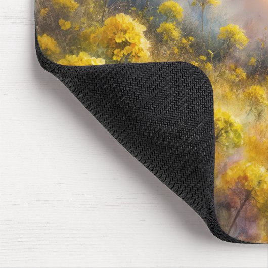 Wasserfarbenbogen über der Wildblume Wiese Mousepad (Ecke)
