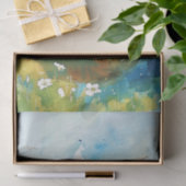 Wasserfarbenboot auf Blue Water Decoupage Seidenpapier (Geschenk)